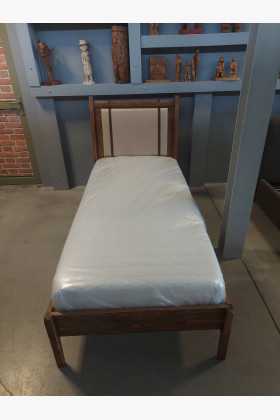 Einzelbett 90x200 cm Massiv Kiefernholz mit Lattenrost natur